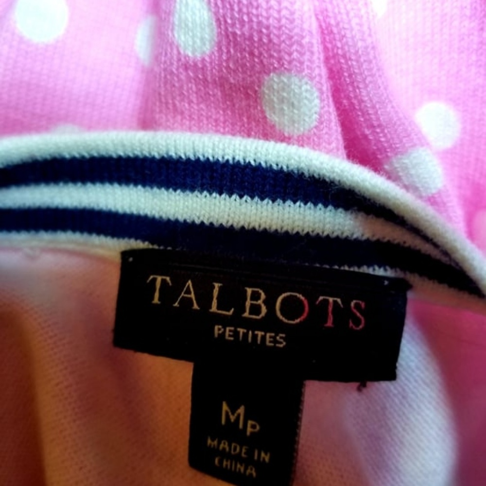 TALBOTS Tank Shell ~ Polkadots kick it Pink - Picture 5 of 8